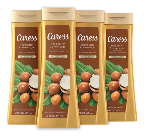 Body Wash Caress, Manteca De Karité Y Azúcar Moreno, 600 Ml,