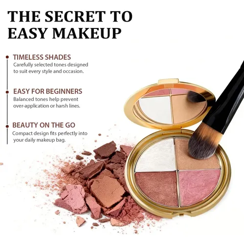 4 In 1 Eyeshadow, Highlighter, Blush & Contour Makeup