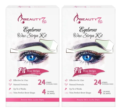 Kit De Tiras De Cera Beauty7 Para Piel Sensible Con 24 Tiras