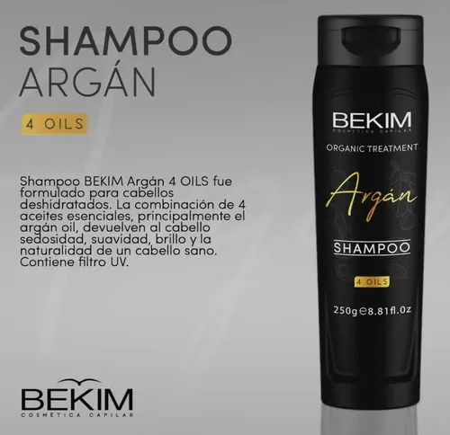 Bekim Argan Shampoo Mascara Crema De Peinar X250g Ampolla 4u