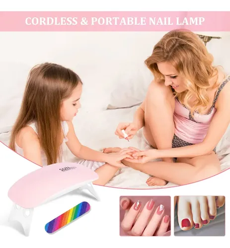 Lámpara Uv Led Portátil 6w Secado Gel Uñas Profesional