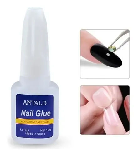 Pegamento Nail Glue Uñas Postizas Tips Deco Strass X6