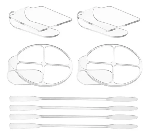 Set De 4 Paletas Cosméticas De Mano Con Colores Variados
