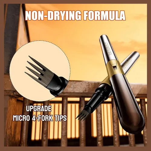 Lápiz De Cejas Microblading 4 Puntas Beralloye Black