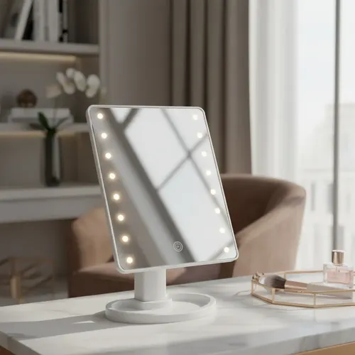 Espejo Led De Maquillaje Lateral Portátil Usb