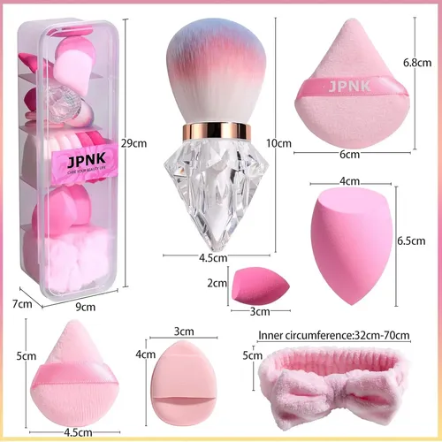Jpnk 20pcs Makeup Sponges Set With Powder Puff Brush For …