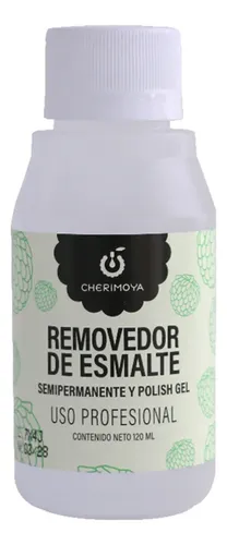Removedor Quitaesmalte Semipermanente Cherimoya Uñas 120 Ml.