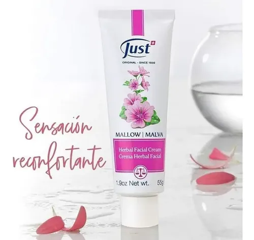 Crema Herbal Facial De Malva Just Tipo De Piel Rosacea