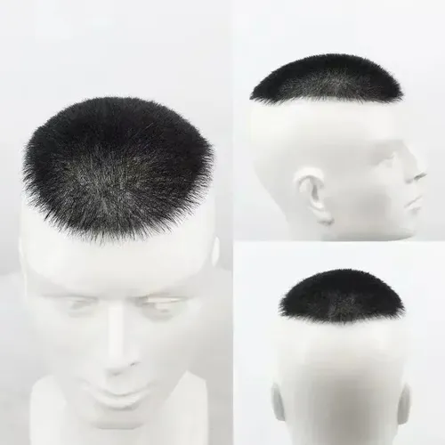 Peluquín De Pelo Corto Rich Choices Para Hombre, 100% Hecho