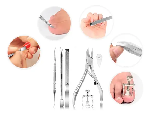 Kit manicura pedicura Gadnic Acero Inoxidable torno T20K 20000 RPM 12 W 220 V brocas ceramica 7 piezas