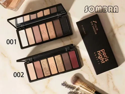 Paleta De Sombras 7 Colores Glitter Brillo Paris Night 11g