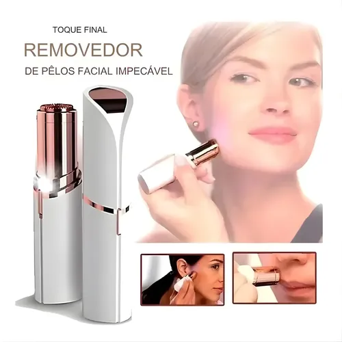 Recortador Facial Usb Blanco Depilador Cejas Y Vello Negro