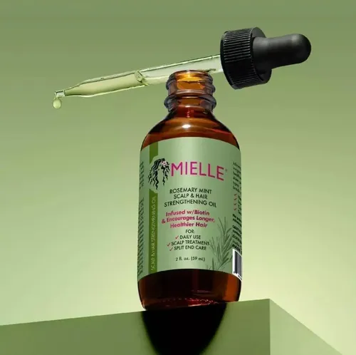 Aceite Mielle Organics Rosemary Mint Oil Scalp & Hair Strengthening Oil Mielle Rosemary Mint Oil Aceite fortalecedor del cuero cabelludo y el cabello con romero y menta