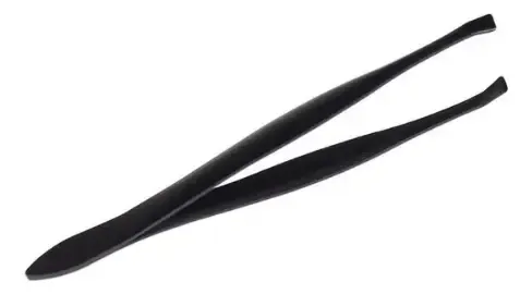 Pinza Para Depilar Cejas Negra Acero Inoxidable X12 Undiades