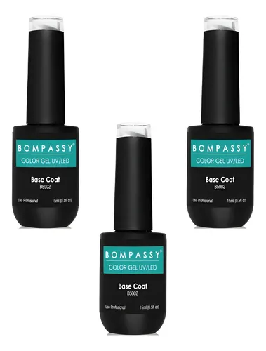 Bompassy Gel Base Coat 15ml Uv/led B5002 15 X 3 Unidades