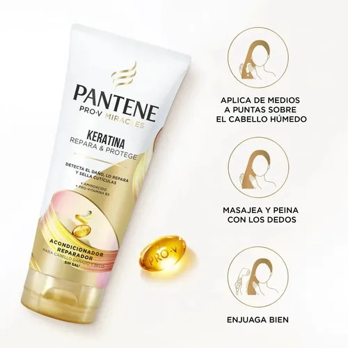 Acondicionador sin sal’ Pantene Keratina con Pro Vitamina B5 250 ml