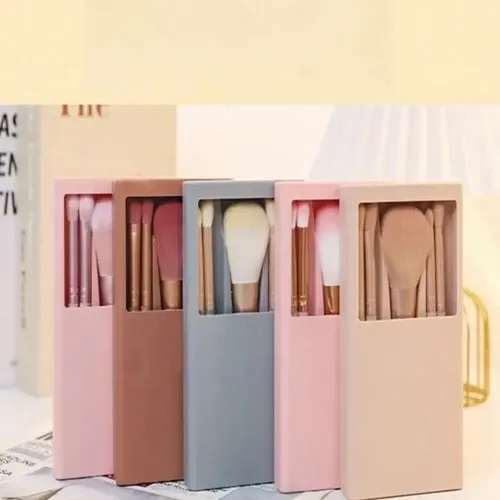 Kit De Brochas Con Estuche, Visor Y Espejo, 5 Piezas