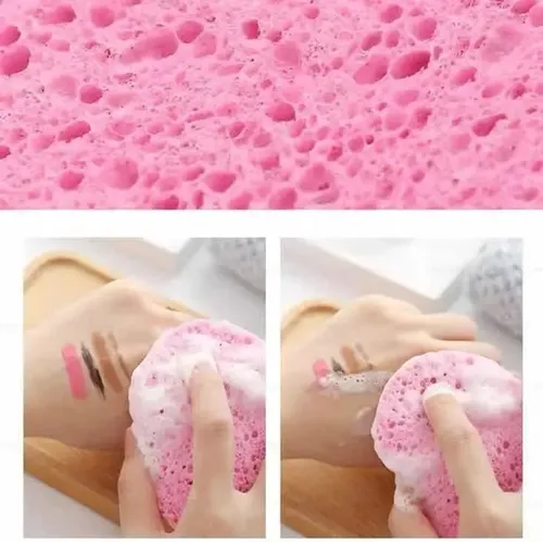 Esponja X2 Celulosa Limpieza Facial Desmaquillante Mely Rosa