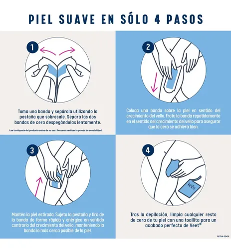 Veet Banda Depilatoria Corporal Piel Sensible X12