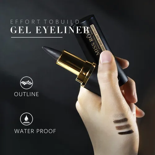 Miss Rose Delineador Gel Negro Mate 3.7g