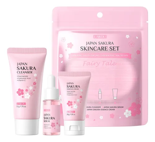 Kit De Skincare Sakura Laikou 3 Piezas – Hidratante Y