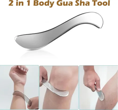 Set Gua Sha Acero Inoxidable Para Masaje Y Terapia