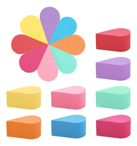 Esponjas De Maquillaje Wandic, 16 Unidades, 8 Colores, Batid