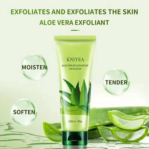 / Gel Esfoliante Suave De Aloe Vera Para Limpeza Profunda /,