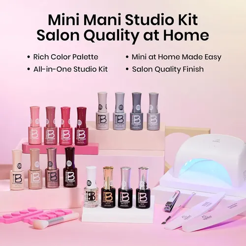 Kit Uñas Gel 12 Colores Uv Base Top Coat Aceite