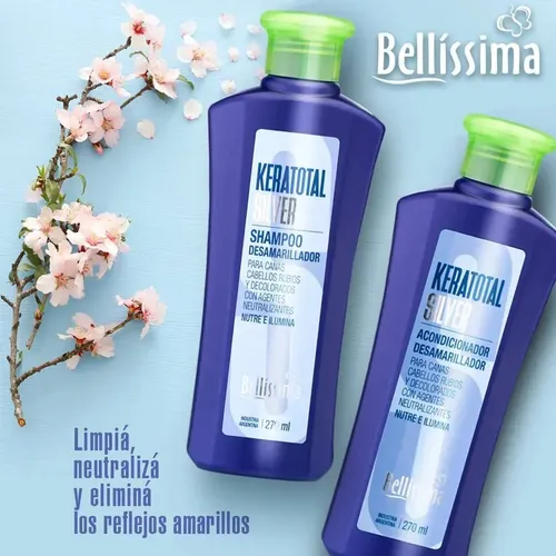 Shampoo Matizador Violeta Silver Keratotal Bellisima 270 Ml