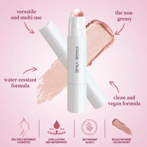 Page Vine Barra Iluminador Perla Agua Natural Brillo