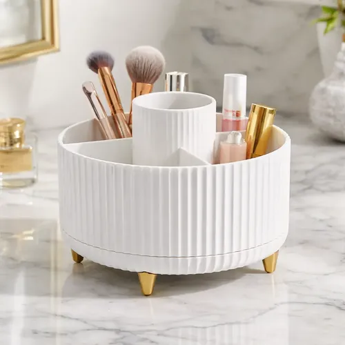 Organizador Maquillaje Porta Cosmetico De Brocha Giratorio