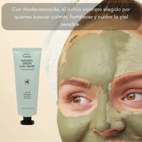 Mascara Arcilla Verde Coreana Natural Clay Rosacea Coony 70m