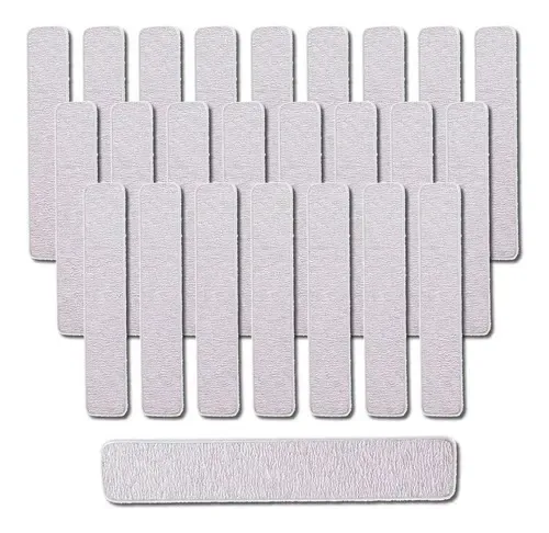 Lima Para Uñas Rectangular Blanca 100 180 Manicura Pack X 25