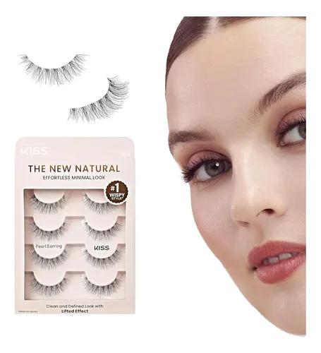 Pestañas Postizas Kiss The New Natural 12 Mm, 4 Pares