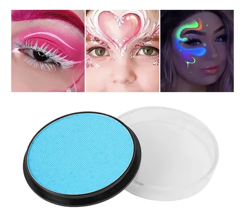 Pintura De Cara De Escenario De Paleta Cosmética Azul Luck