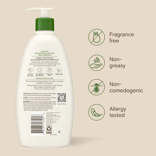 Loción Corporal Aveeno Hidratación Suave, 530 Ml