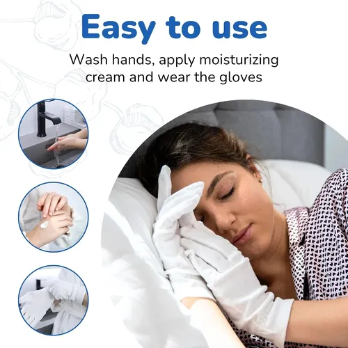 Guantes De Algodón Grandes Para Piel Seca Y Dermatitis 5 Pa