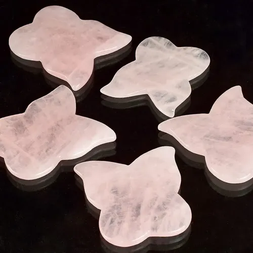 J/ Jade Gua Sha Mariposa Cuarzo Rosa Masaje Facial