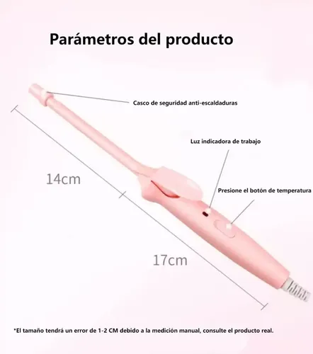 Cortes Tenaza Ceramic Rizadora Profesional De 9 Mm, Mini Riz