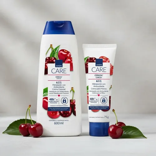 Kit Hidratante Corporal Y Crema Para Manos Avon Care Cereza
