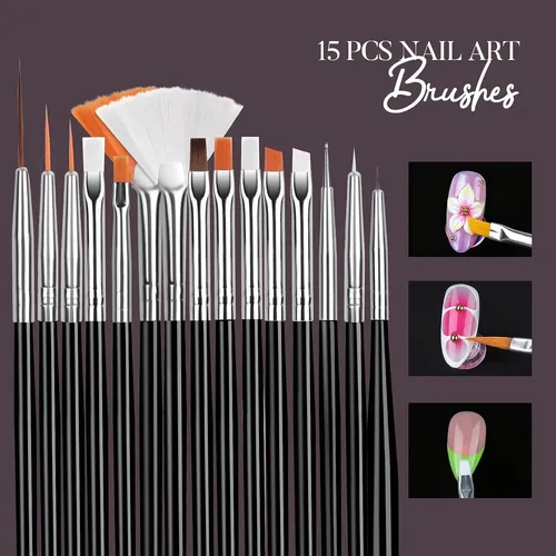 Kit Arte De Uñas Completo Con Brillos Y Pinceles