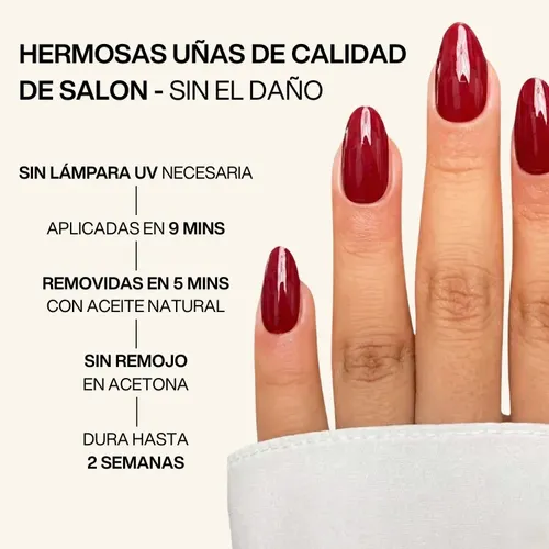 Sassy Nails 20 Uñas En Gel | Uv-free
