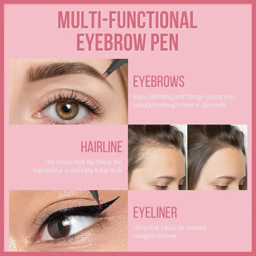 Lápiz Microblading Cejas Vevivia Marrón Oscuro Dual Tip