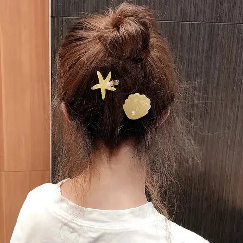 Pinzas For El Pelo De Princesa Con Forma De Concha De Mar *