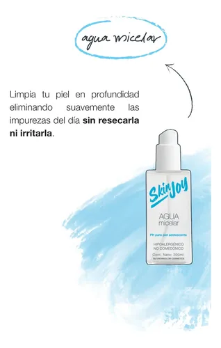 Agua Micelar Skinjoy, Skincare Adolescente 200ml