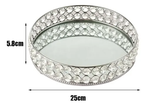 ` Bandeja De Cristal Vintage Forma Forma Forma Perfume Para