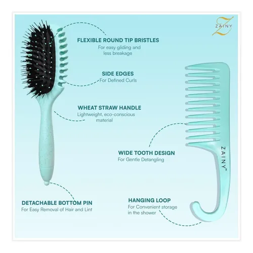 Definidor De Rizos Zainy Cepillo Para Pelo Rizado Set &…