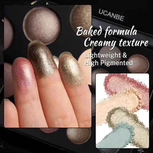 Paleta De Sombras Ucanbe 16 Col Nude Mate Glitter