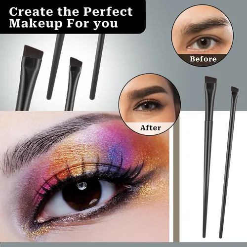 Set 16 Pinceles Finos Para Cejas Y Delineado Ojos